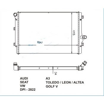 радиатор на SEAT ALTEA, 04 -