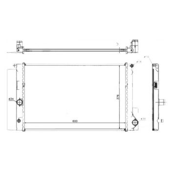 радиатор на TOYOTA AURIS H/B, 07 - 12