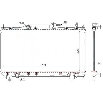 РАДИАТОР TOYOTA AVENSIS, 10.97 - 04.03