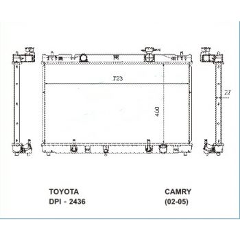 РАДИАТОР TOYOTA CAMRY (30), 09.01 - 2005