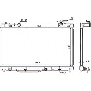 радиатор на TOYOTA CAMRY (40), 07 - 09