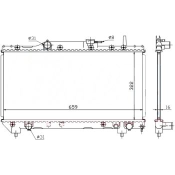 РАДИАТОР TOYOTA CARINA E, 02.92 - 09.97
