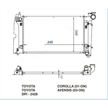 радиатор на TOYOTA COROLLA H/B, 09.02 - 10.06