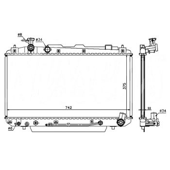радиатор на TOYOTA RAV 4 II, 06.00 - 11.05