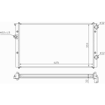 радиатор на VW GOLF III, 08.91 - 09.97