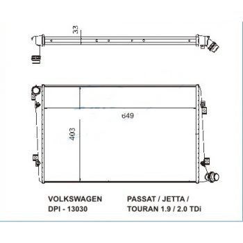 радиатор на VW JETTA, 06 - 10
