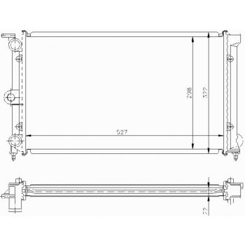 РАДИАТОР VW PASSAT (B2), SANTANA, 08.80 - 03.88