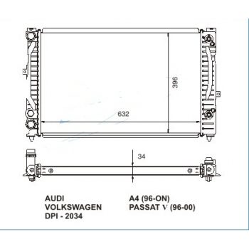 радиатор на VW PASSAT (B5), 96 - 00