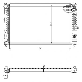 радиатор на VW PASSAT (B5), 96 - 00