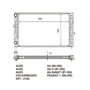 радиатор на VW PASSAT (B5), 96 - 00