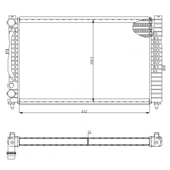 радиатор на VW PASSAT (B5+), 00 - 05