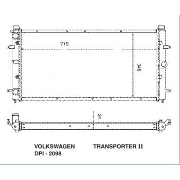 радиатор на VW TRANSPORTER CARAVELLE, 08.96 - 02.03