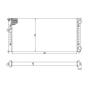РАДИАТОР VW VENTO, 02.92 - 09.98