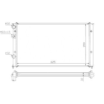 радиатор на VW VENTO, 02.92 - 09.98