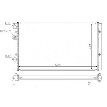 радиатор на VW VENTO, 02.92 - 09.98