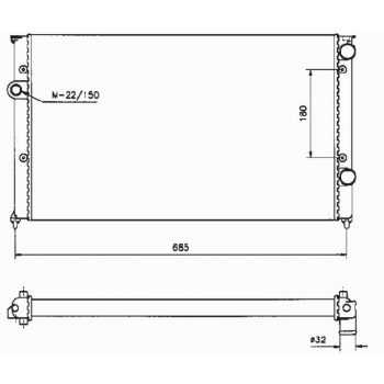радиатор на VW VENTO, 02.92 - 09.98