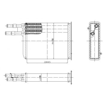 радиатор обогрева салона на CITROEN JUMPER/FIAT DUCATO/PEUGEOT BOXER, 04.94 - 02.02