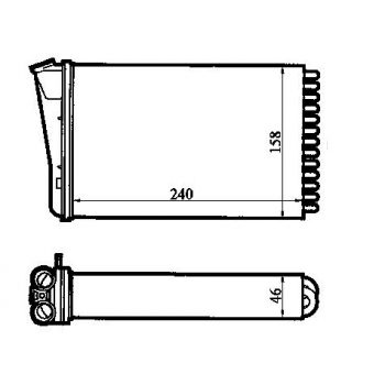 радиатор обогрева салона на OPEL OMEGA (B), 04.94 - 09.99