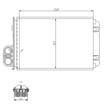 радиатор обогрева салона на PEUGEOT 405, 09.87 - 09.95