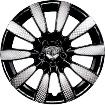 колпаки на диски (компл.) на колпаки на колеса R16  Торнадо микс серебристо-черный