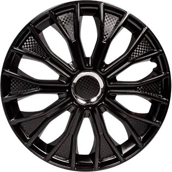 колпаки на диски (компл.) на колпаки на колеса R16  Волтек черный ХРОМ