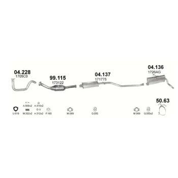 хомут на CITROEN BERLINGO (I), 02 - 07