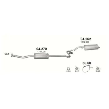 хомут на CITROEN C2 (I), 03 - 09