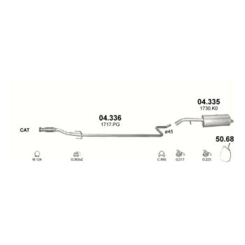 хомут на CITROEN C3 (I), 02 - 06