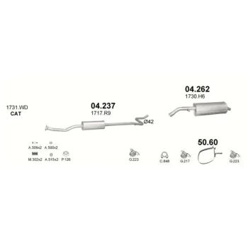 хомут на CITROEN C3 PLURIEL, 04 - 11