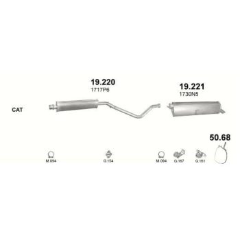 хомут на CITROEN C4 (I), 04 - 08