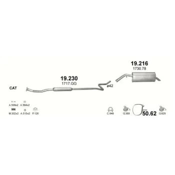 хомут на PEUGEOT 207 (I), 06 -13