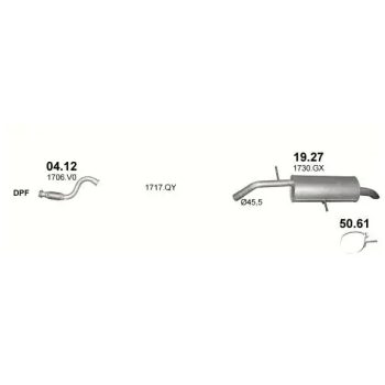 хомут на PEUGEOT 308 (T7), 07 - 11