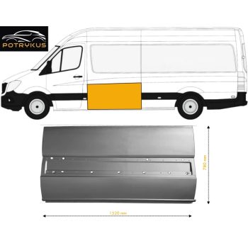 ЖЕЛЕЗО БОКОВОЙ ДВЕРИ MERCEDES BENZ SPRINTER (W906), 06 -13